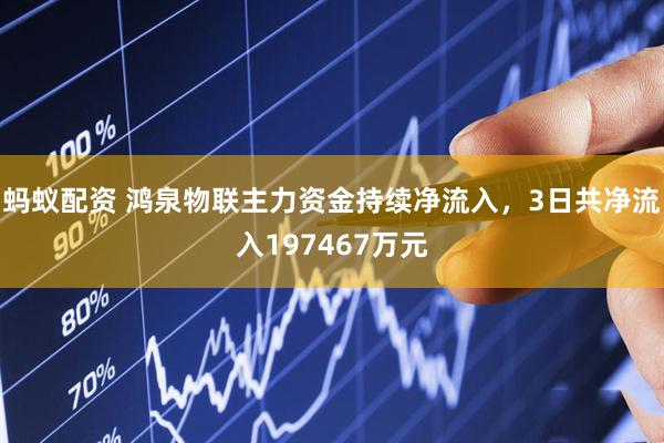 蚂蚁配资 鸿泉物联主力资金持续净流入，3日共净流入197467万元