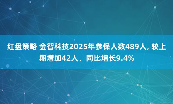 红盘策略 金智科技2025年参保人数489人, 较上期增加42人、同比增长9.4%