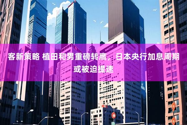 客新策略 植田和男重磅转鹰，日本央行加息周期或被迫提速